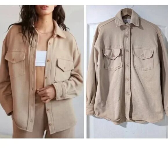 Aritzia Wilfred Free | Free Terry Fleece Shirt Jacket - Picture 1 of 9
